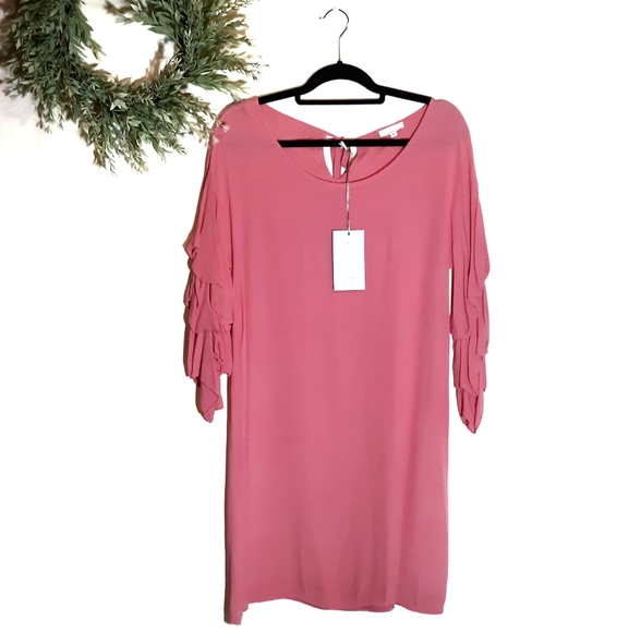 NWT Pink KEYSHA Dress. Scoop neck & keyhole back - Picture 4 of 8